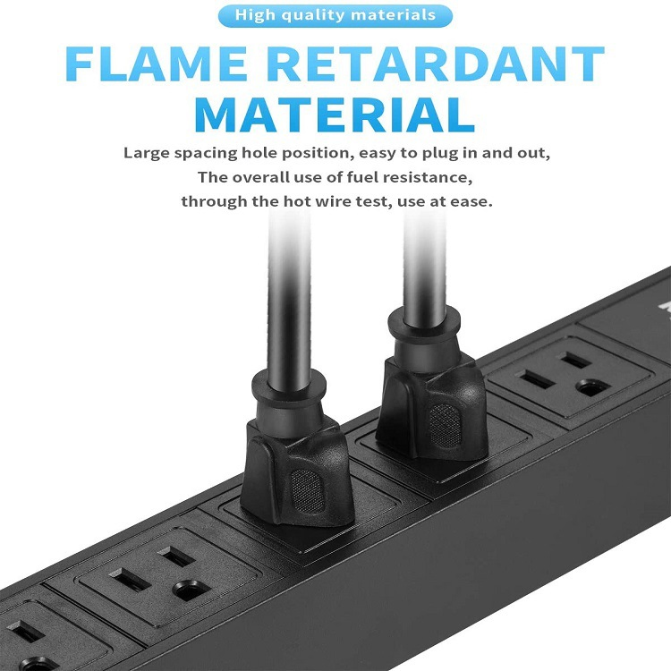 6-Outlet Protetor de Surto de Metal Pesado com Braçadeiras de Montagem