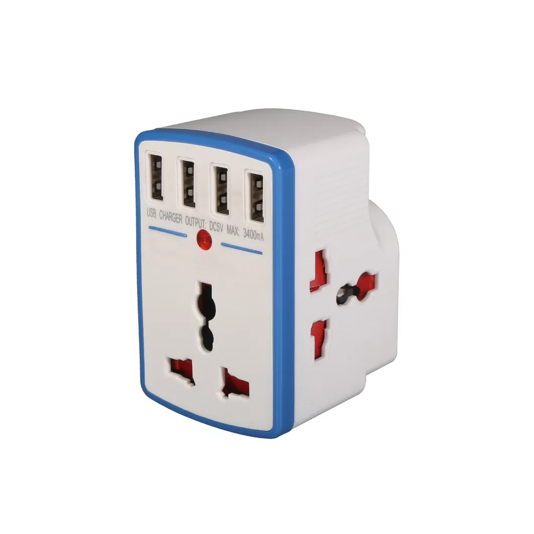 Adaptador de Viagem Universal Multi UK com 4*USB Portas de Carregamento