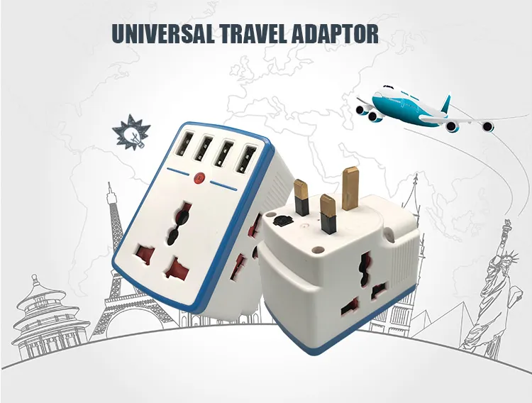 Adaptador de Carregador de Bateria USB para Laptop Móvel com Tomada Multi UK