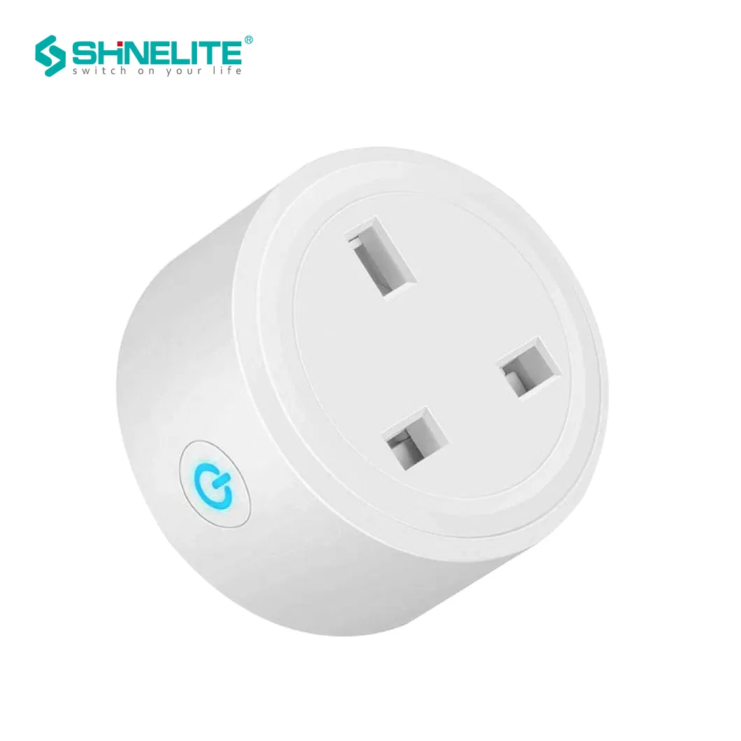 Plugue de Potência Inteligente WiFi de Plástico com Segurança Tipo UK