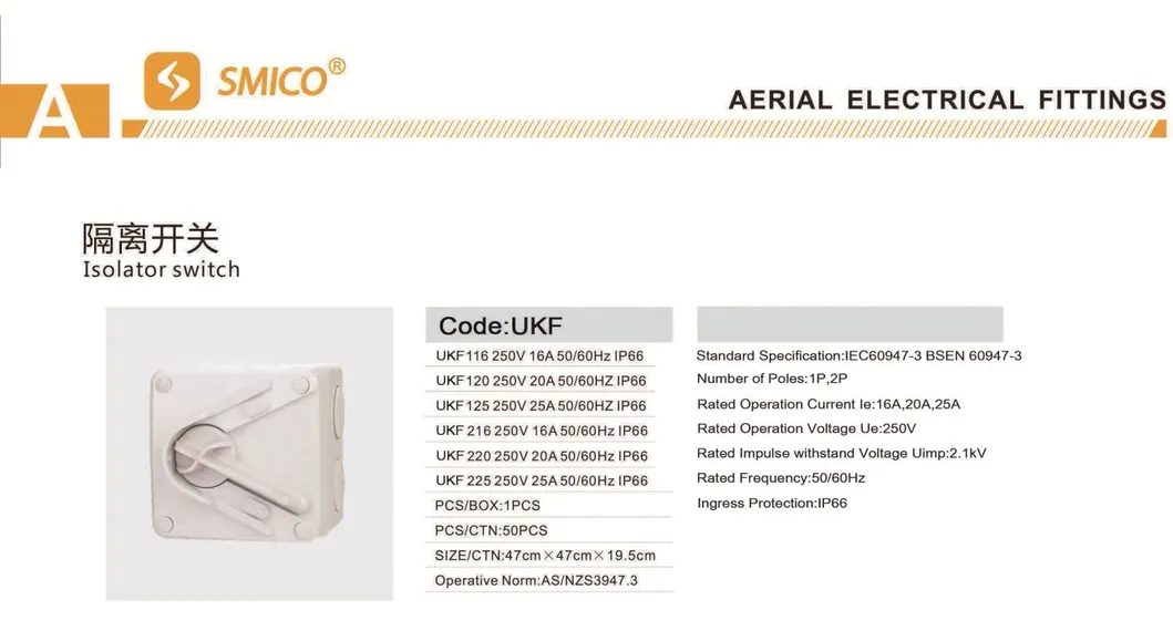 IP66 Interruptor Detalhe 1