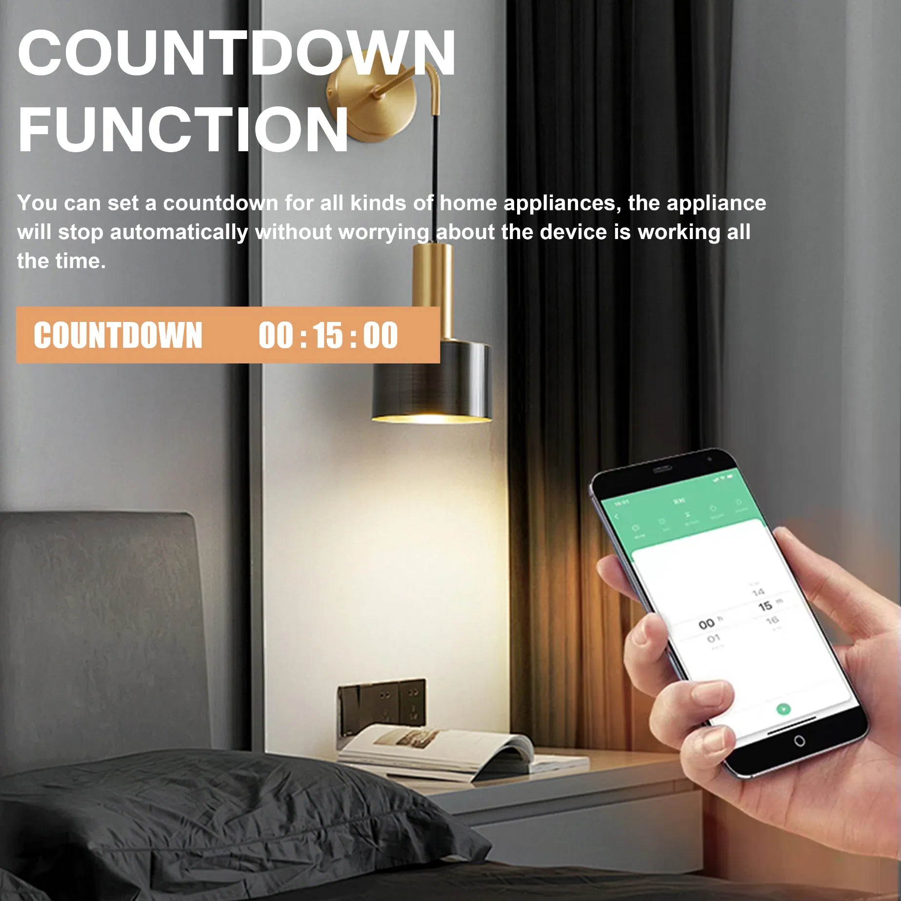 10A Tomada Inteligente WiFi Tuya Controle Remoto por Voz Brasil 240V - Monitor de Eletricidade em Tempo Real, Temporizador de Segurança