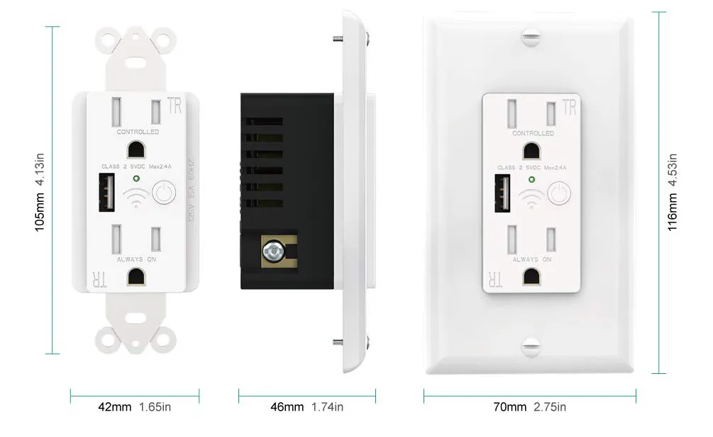 Melhor Vendedor da Amazon Tomada Inteligente Sem Fio WiFi em Tomada 240V com USB