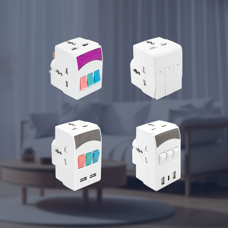 3 Adaptador de Plugue Múltiplo para Tomada de Parede