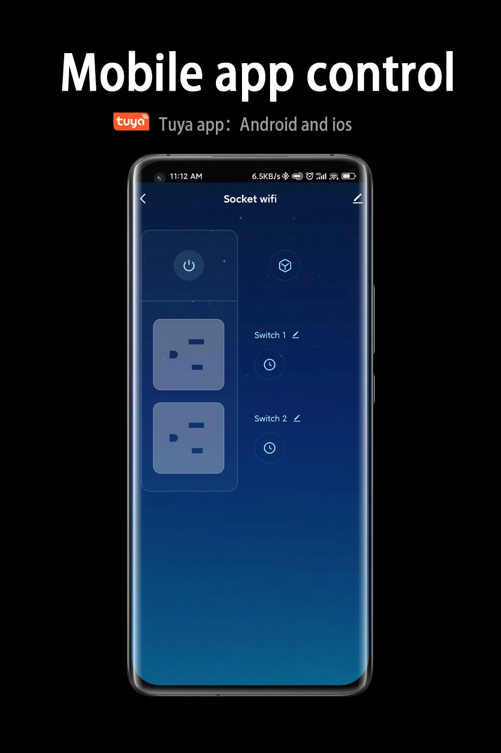 Painel de Vidro Temperado para Tomada Inteligente Graffiti Smart WiFi Padrão Australiano Padrão Americano Padrão Tailandês 15A