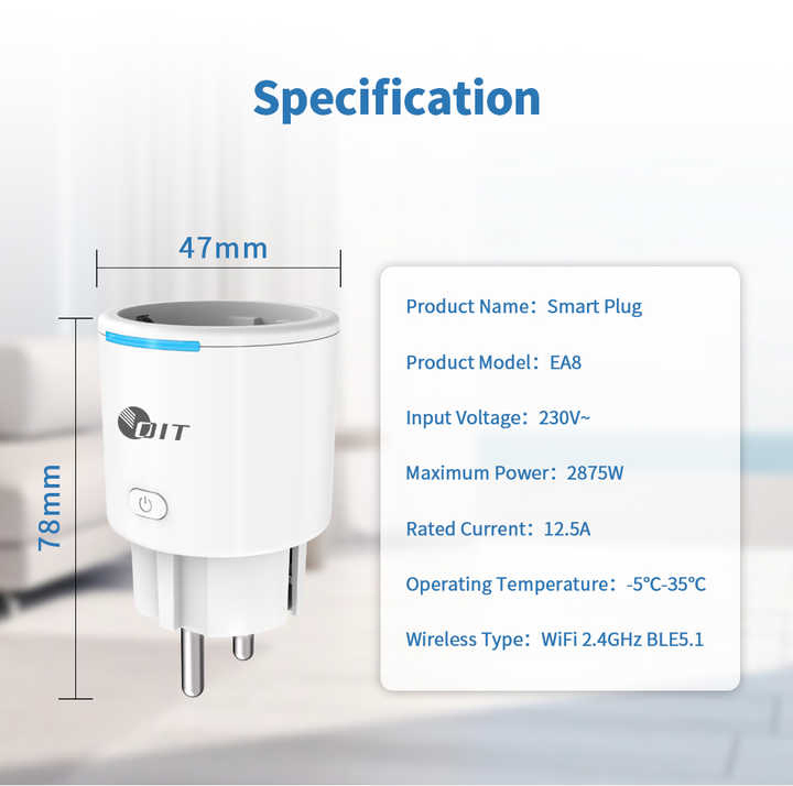 Plugue WiFi Inteligente Tuya para Automação Residencial com Controle por Voz