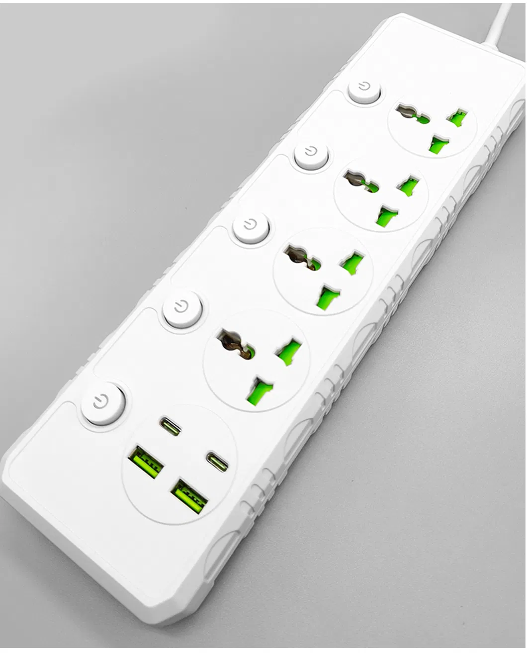 3000W Fitas de Energia Multi Plug de Alta Potência com 2 M Fio