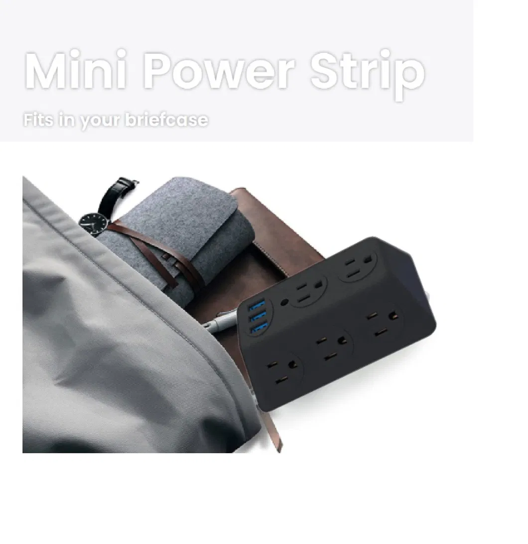 12 em uma régua de energia USB com proteção contra surtos