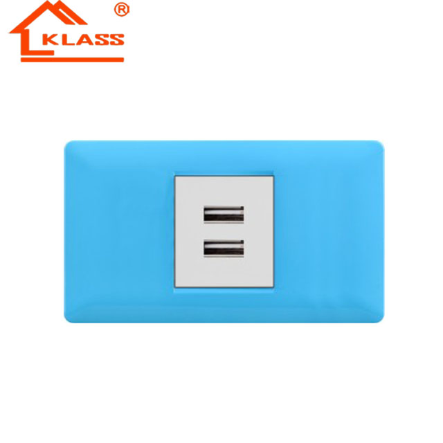 125V 15A Tomada de Parede Tipo-C USB com Proteção contra Manipulação para Carregamento de Energia