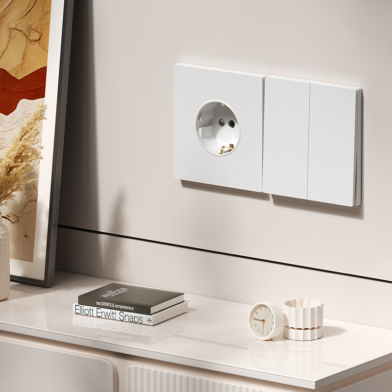 16A European Wall Socket with USB Type-C Charging Ports German Standard Power Outlet for Residential and Hotel