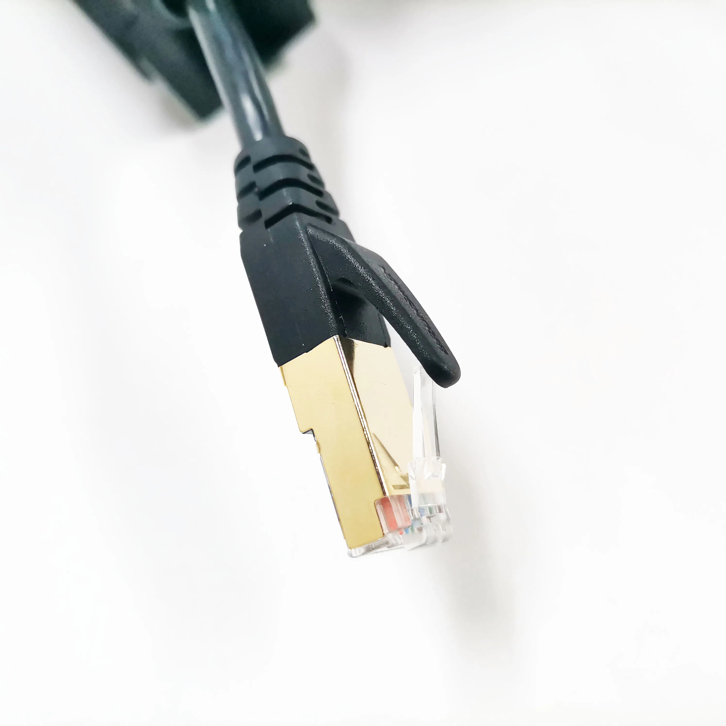 RJ45 CAT6 Cat7 Cabo de extensão retrátil com mola de bloqueio, livre de enrolamento de Ethernet