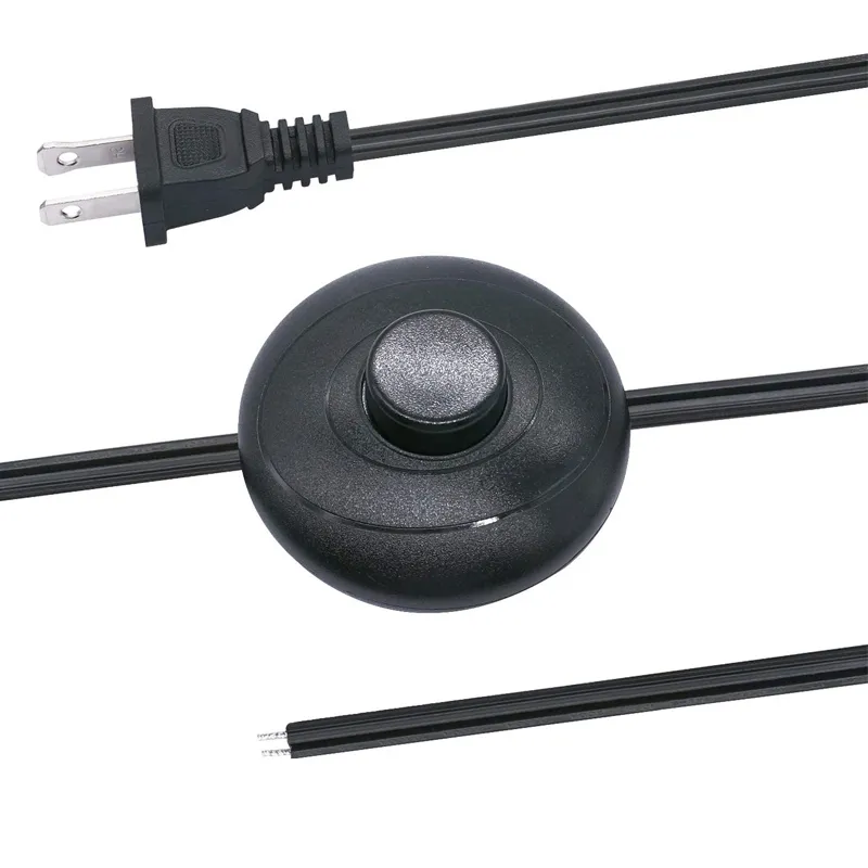 AC 125V Pé liga-desliga com plugue de fio polarizado controle redondo lâmpada luz para árvore de Natal decoração de Natal