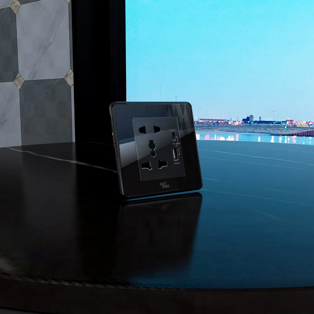 Tomada Universal com Portas USB para Acesso Fácil