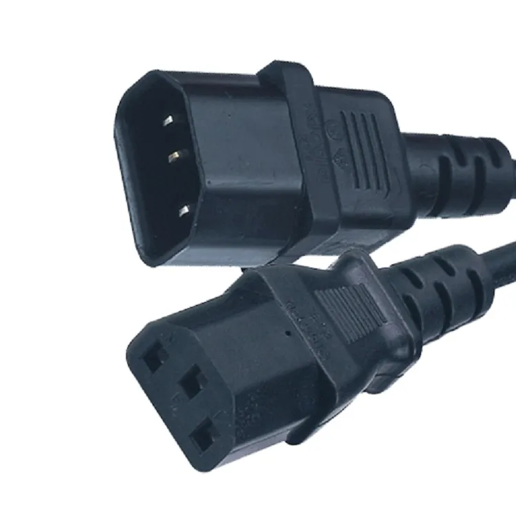 Cabo de Alimentação Conector aprovado pela VDE Europeu 10A 250V IEC C13 e C14