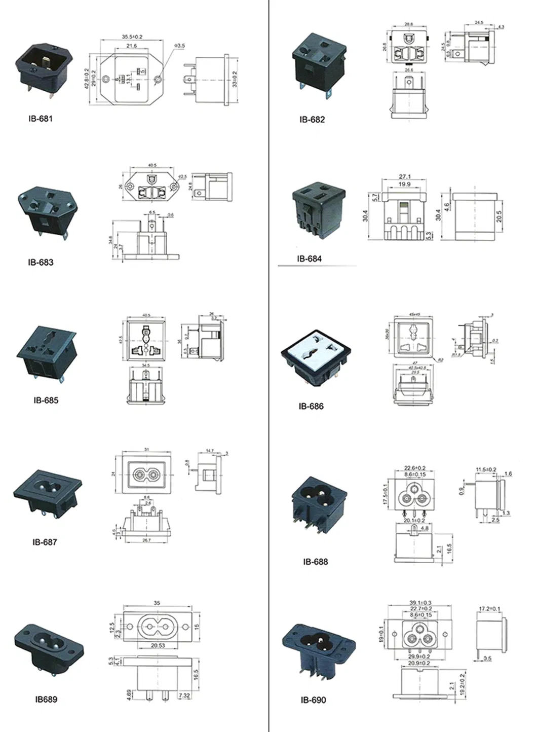 10A 250V Conector de Energia Fêmea Macho Preto IEC C13 C14 Plugue 3 Soquete AC C13 Conector Macho