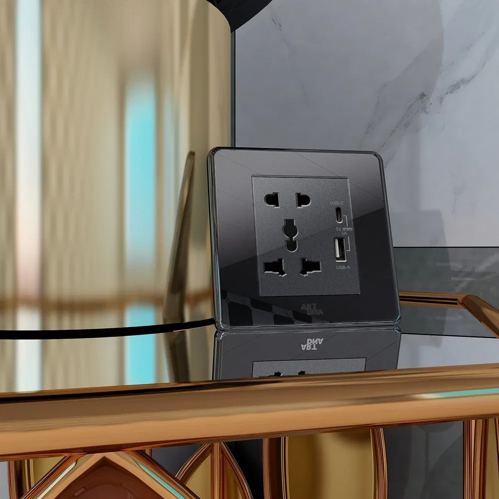 Tomada Universal com Portas USB para Acesso Fácil
