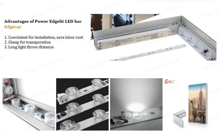 Barra de LED Edgelit Premium de Alta Potência 300mm 5LEDs para Quadro Seg