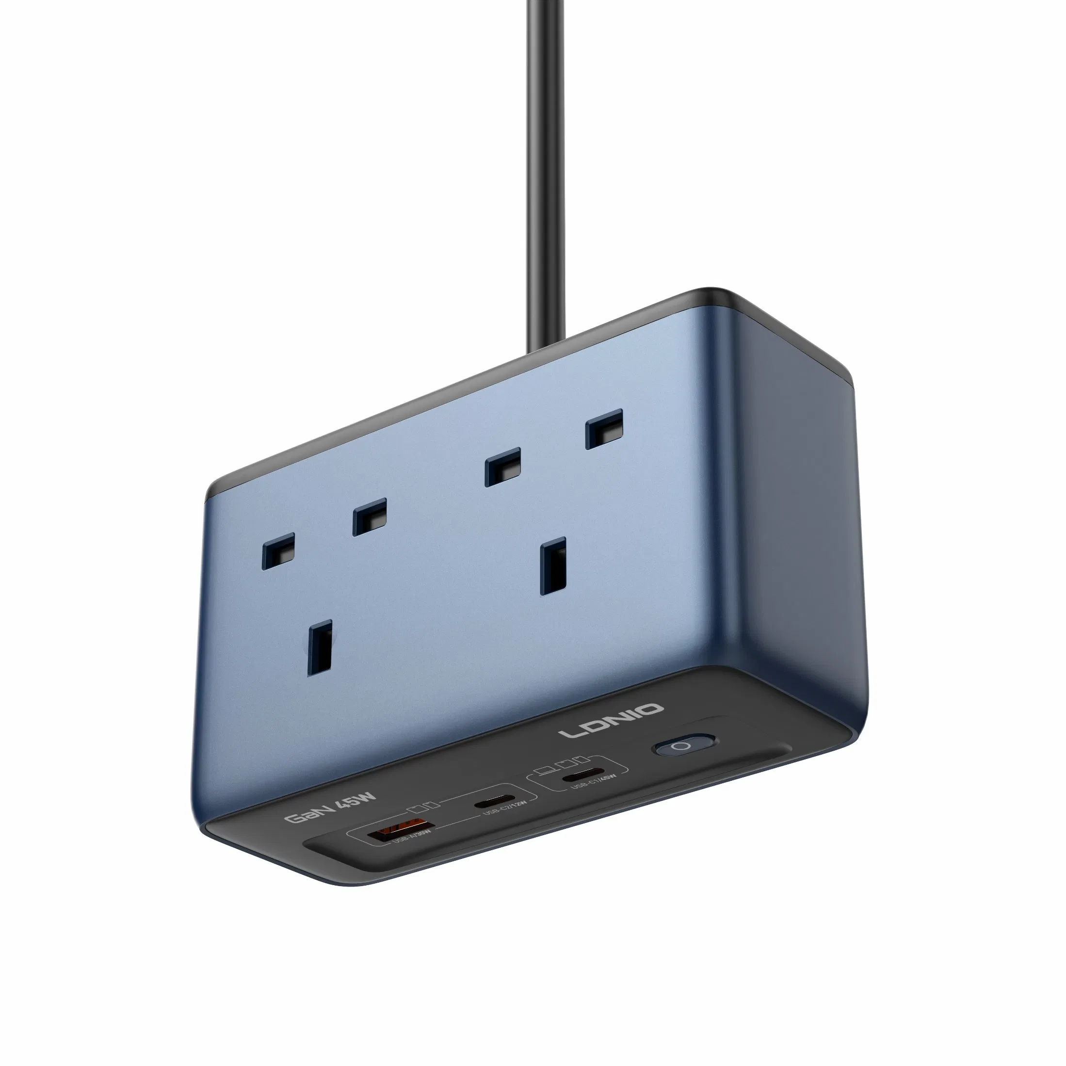 Ldnio Sk1 5-in-1 2500 Filtro de Linha de Alta Potência GaN com Portas USB Inteligentes