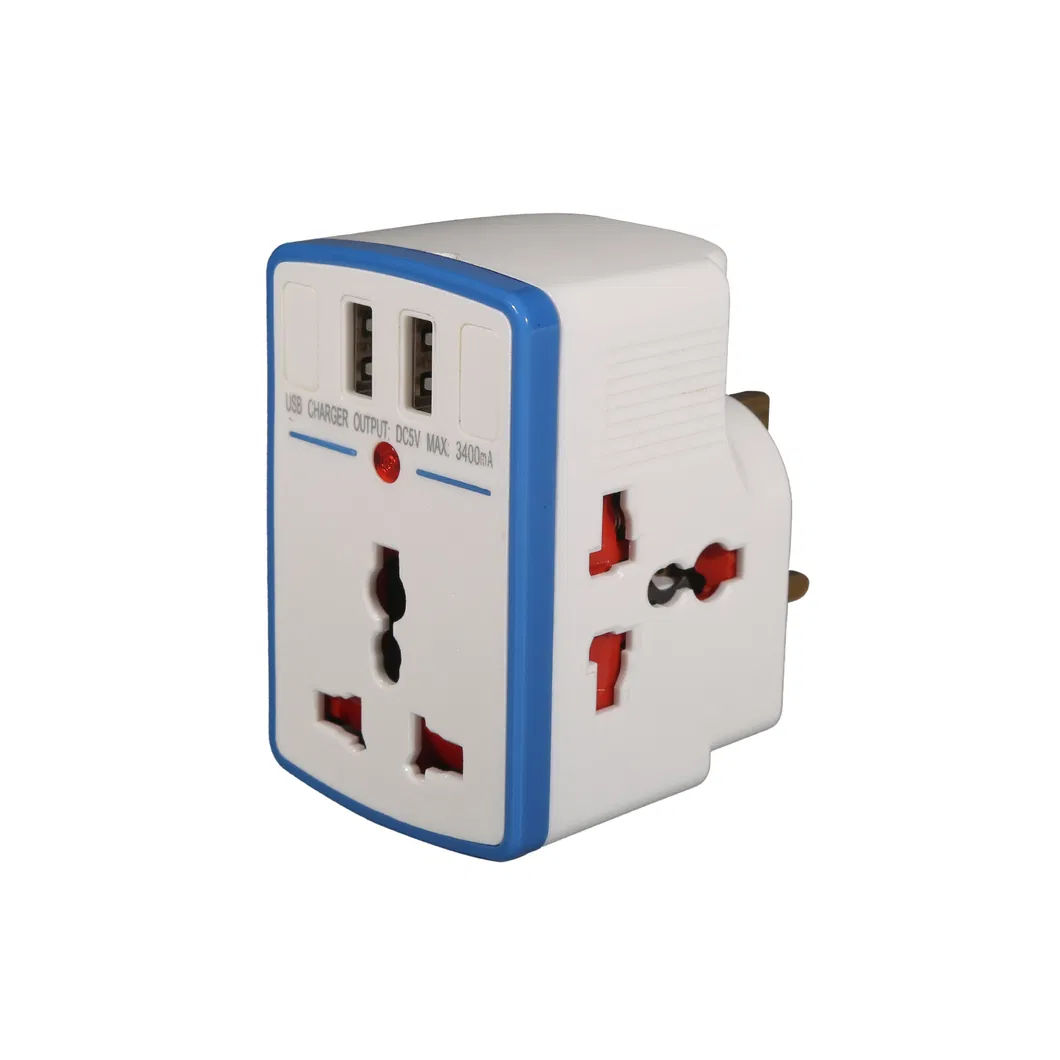 Adaptador de Viagem Universal Multi UK com 4*USB Portas de Carregamento