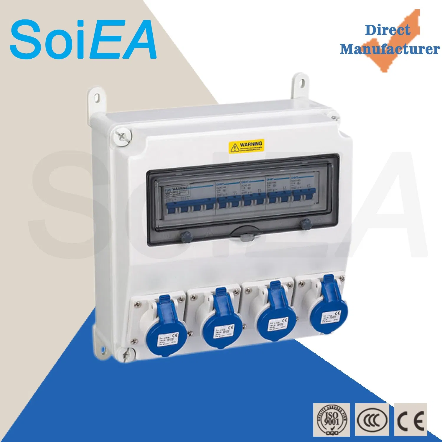 IP44 Caixa de Junção Elétrica de Superfície à Prova d'Água Multi Funcional Montada na Parede Distribuição Combinada