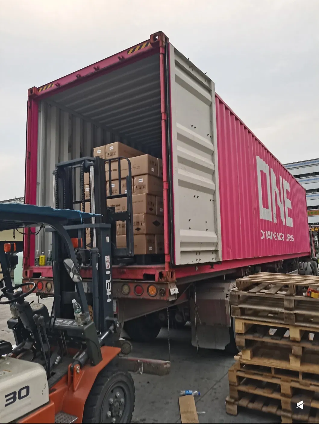 Processo de embalagem e logística de exportação