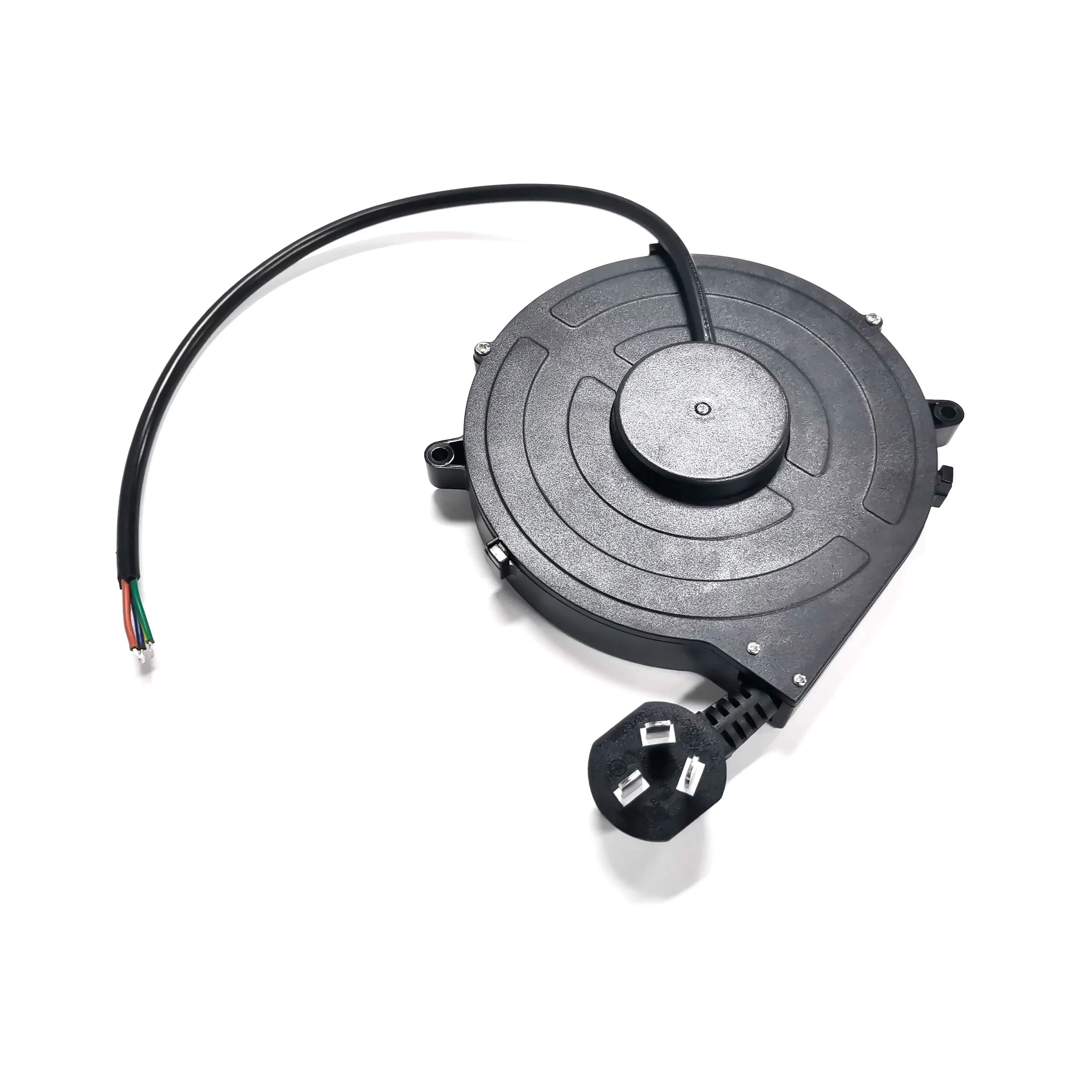 Rebobinador de Cabo Retrátil com Ficha Chinesa 2m 0.75mm2 Carretel de Cabo de Extensão com Sistema de Bloqueio