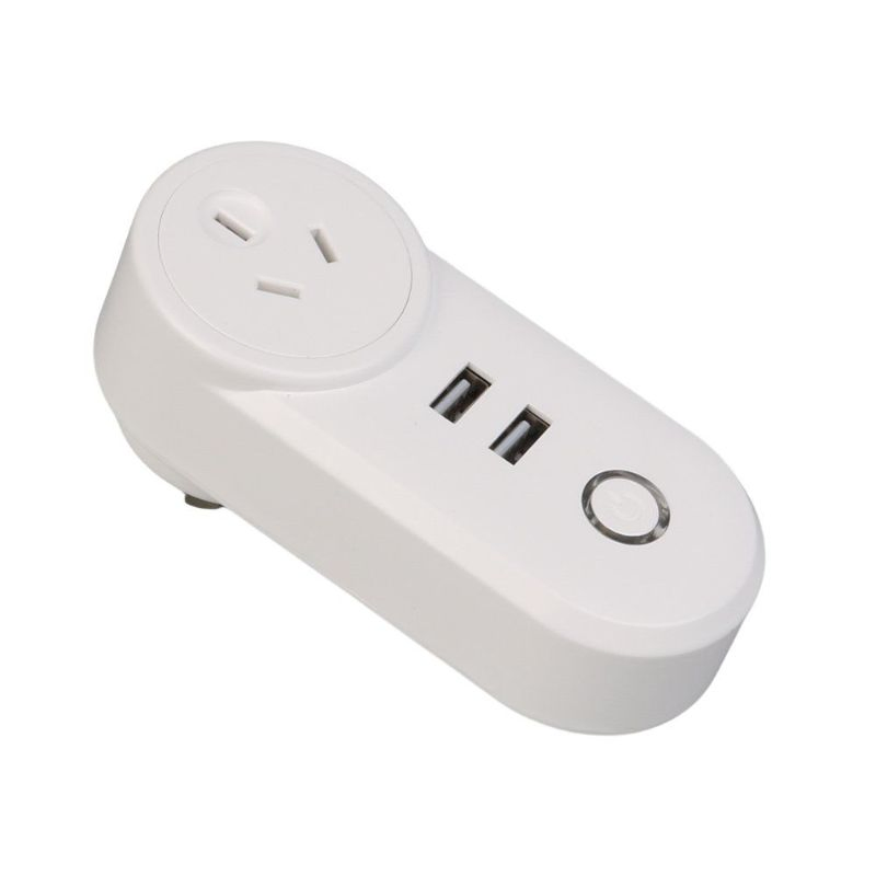10A Tomada Inteligente Au Tuya com Portas de Carregamento USB Duplas