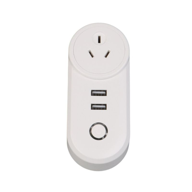 10A Tomada Inteligente Au Tuya com Portas de Carregamento USB Duplas