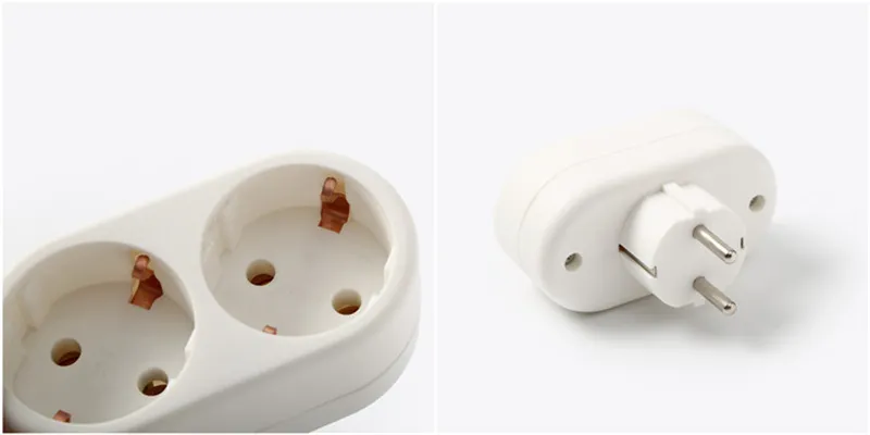 Adaptadores de tomada de potência em forma de T padrão europeu multi conversão