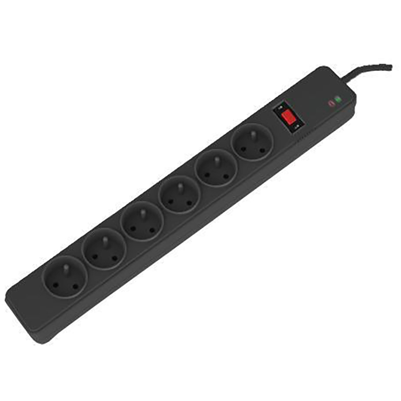 4/6 Régua de Energia USB Inteligente com Protetor contra Sobretensão para França e Polônia