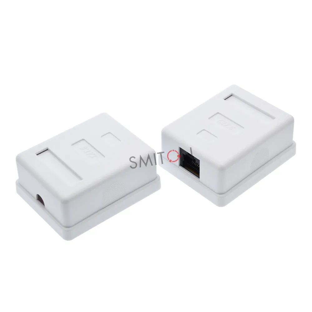 1port RJ45 UTP CAT6 Caixa de Junção de Rede de Porta Única para Montagem em Superfície na Parede