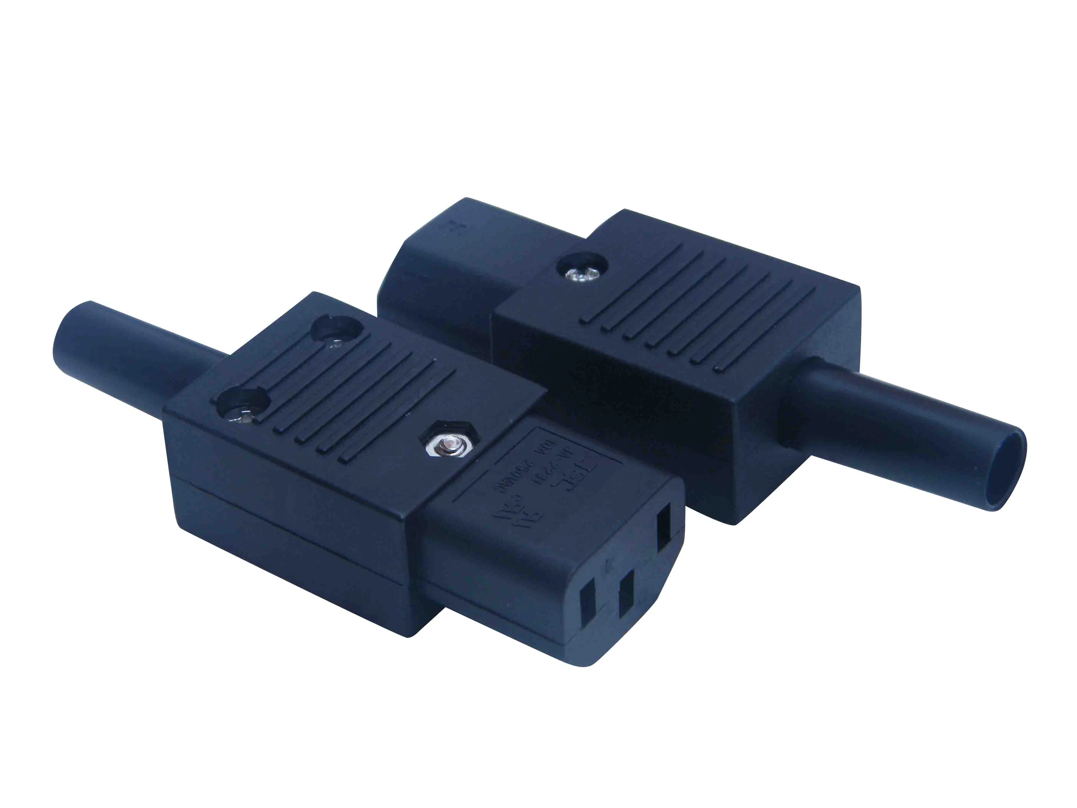 15A 250V 3 Conector Fêmea de Adaptador de Energia Rewireable IEC C13 para C14 Conector