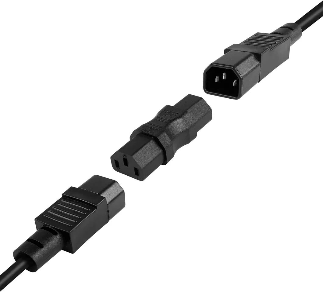 Adaptador IEC Masculino C14 para Feminino C13 Conector IEC PDU UPS Power