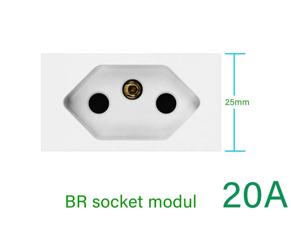 Painel de Vidro Interruptor DIY Personalizado Combination10A/20A Tomada de Energia Porta USB Padrão Brasileiro Soquete de Parede