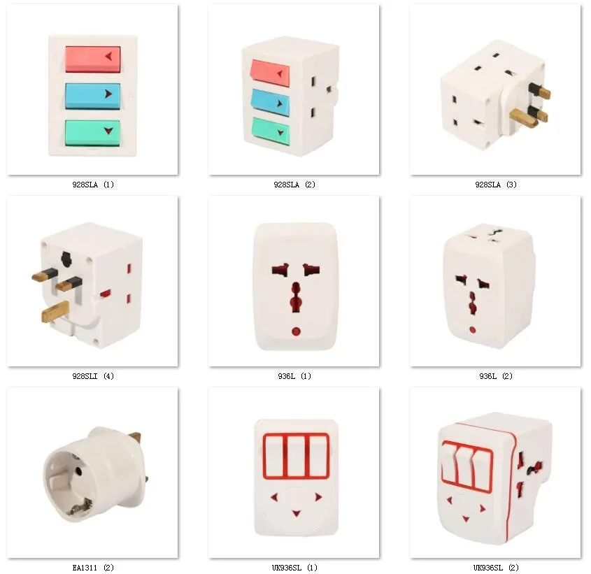 10A Adaptador de Viagem Universal com Múltiplas Tomadas e Plugues