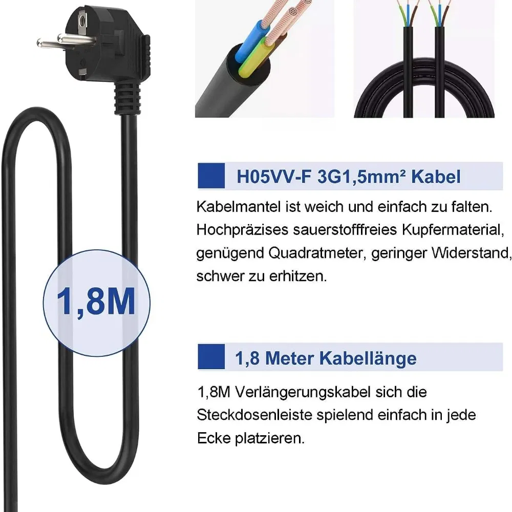 Furadeira Redonda Preta com Extensão USB de Alta Potência