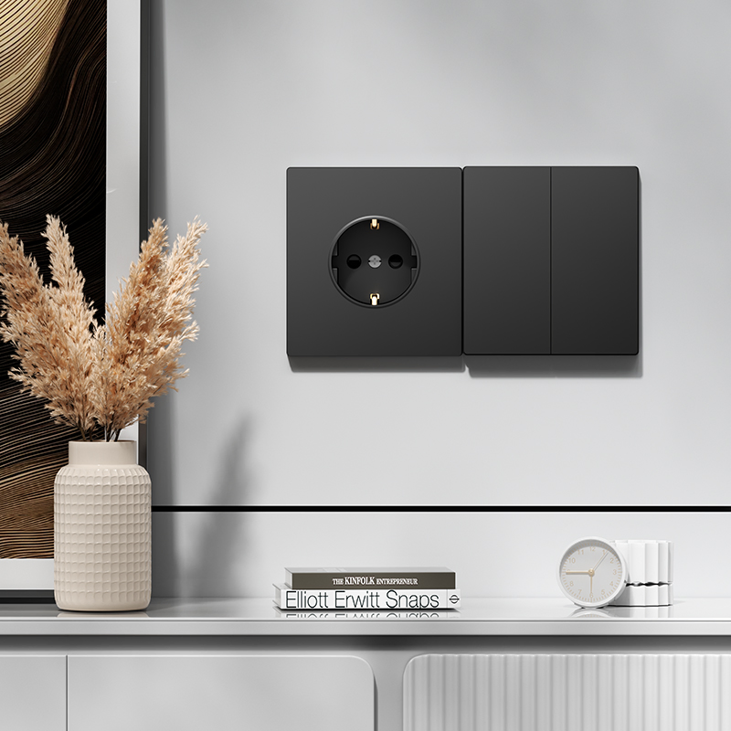 16A European Wall Socket with USB Type-C Charging Ports German Standard Power Outlet for Residential and Hotel