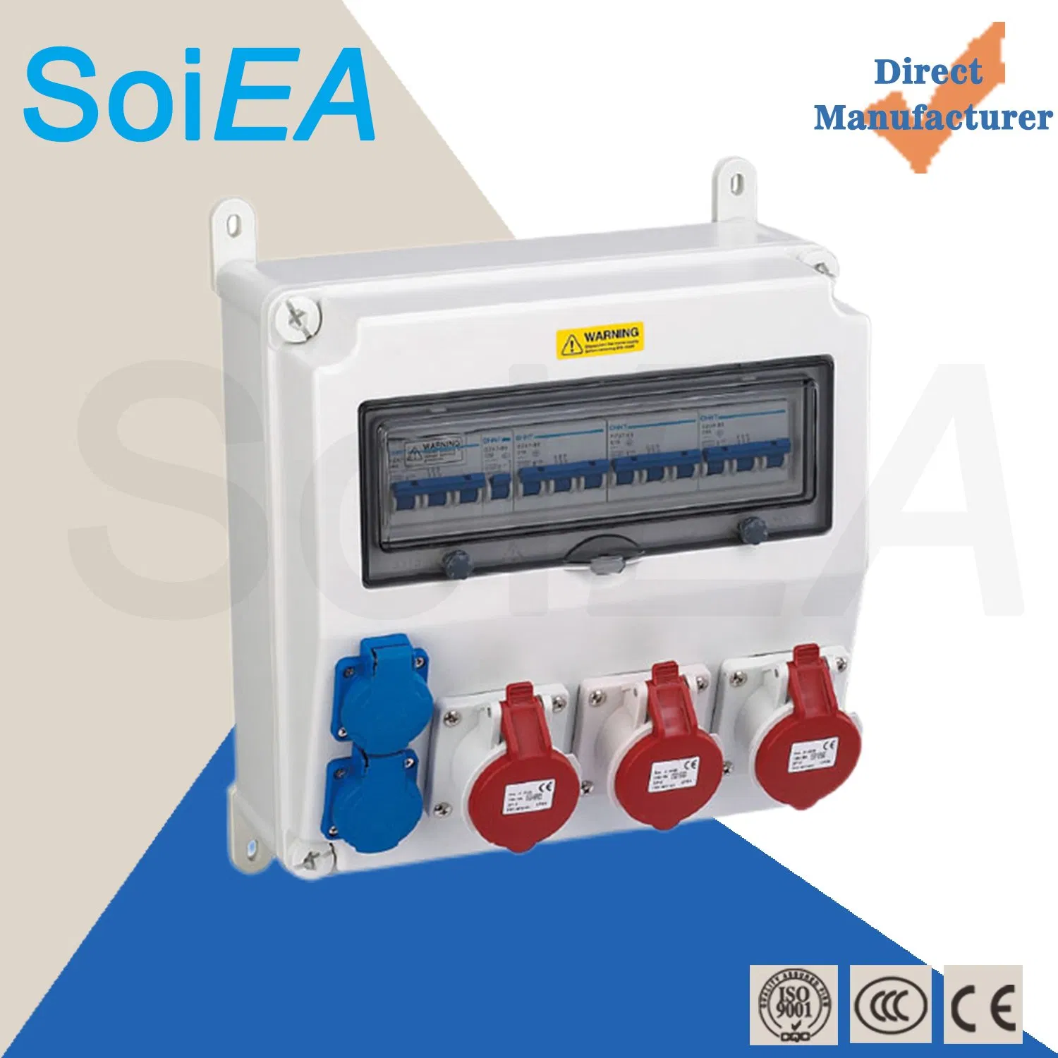 IP44 Caixa de Junção Elétrica de Superfície à Prova d'Água Multi Funcional Montada na Parede Distribuição Combinada