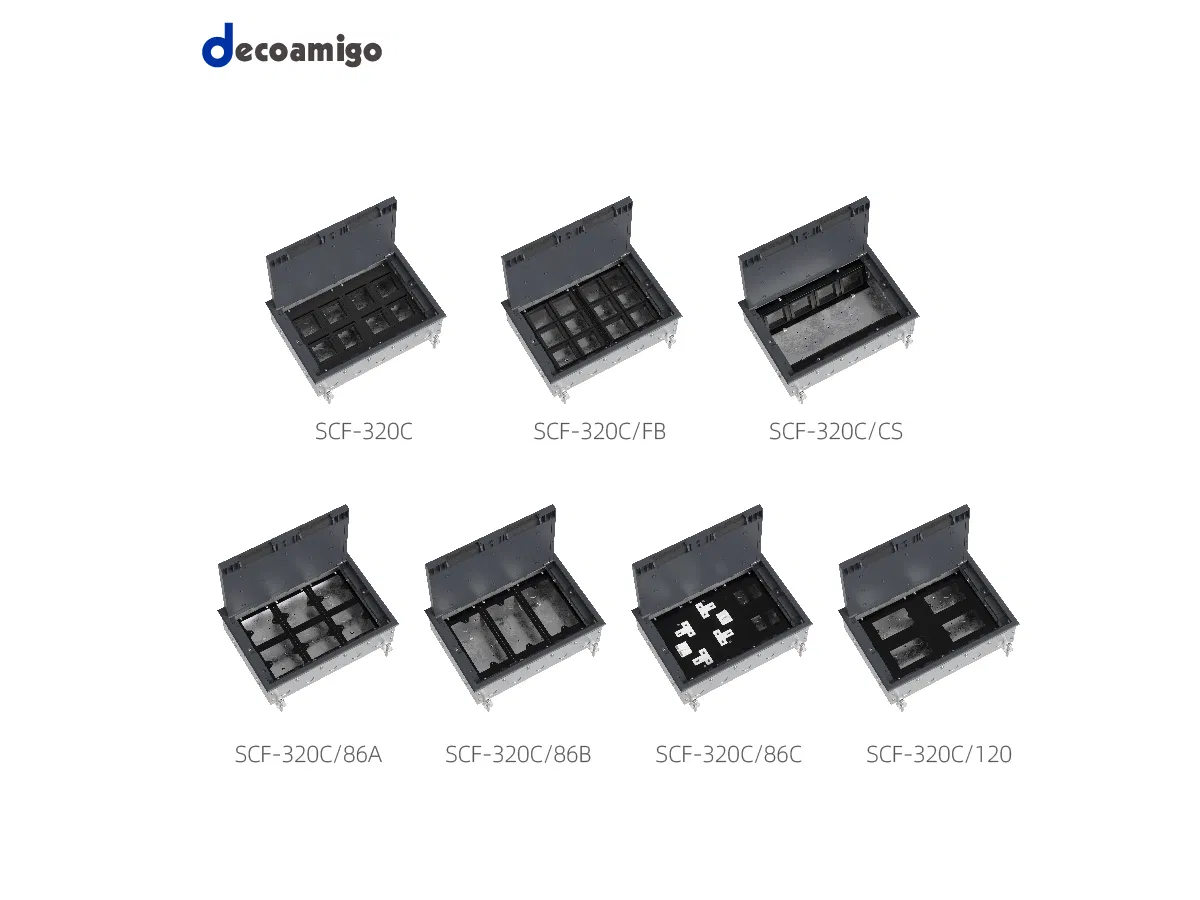 Kit de Soquete Recessado Decoamigo, Tomada de Piso, Caixa de Tomada de Piso