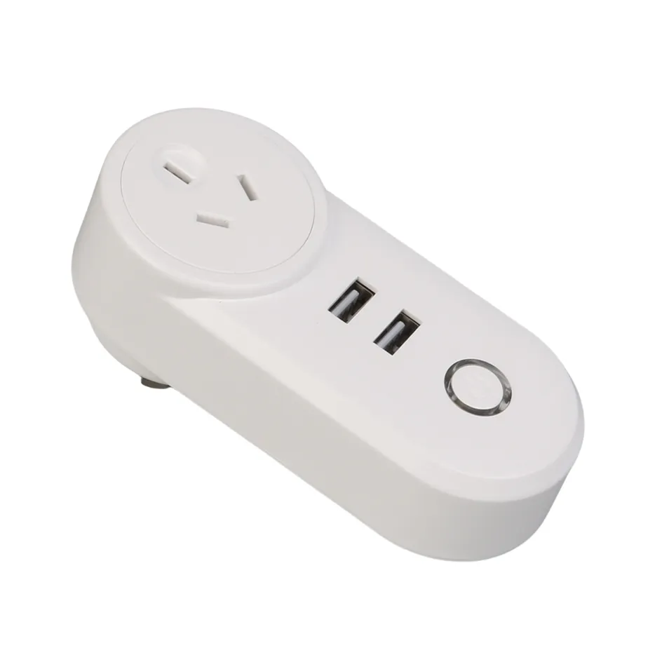 10A Tomada Inteligente Au Tuya com Portas de Carregamento USB Duplas