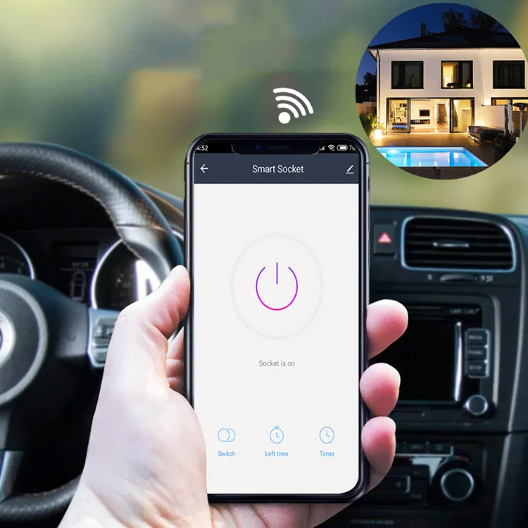 16A EU Google Home Tuya Tomada Inteligente de Parede Controle Remoto Mini WiFi Plugue Inteligente