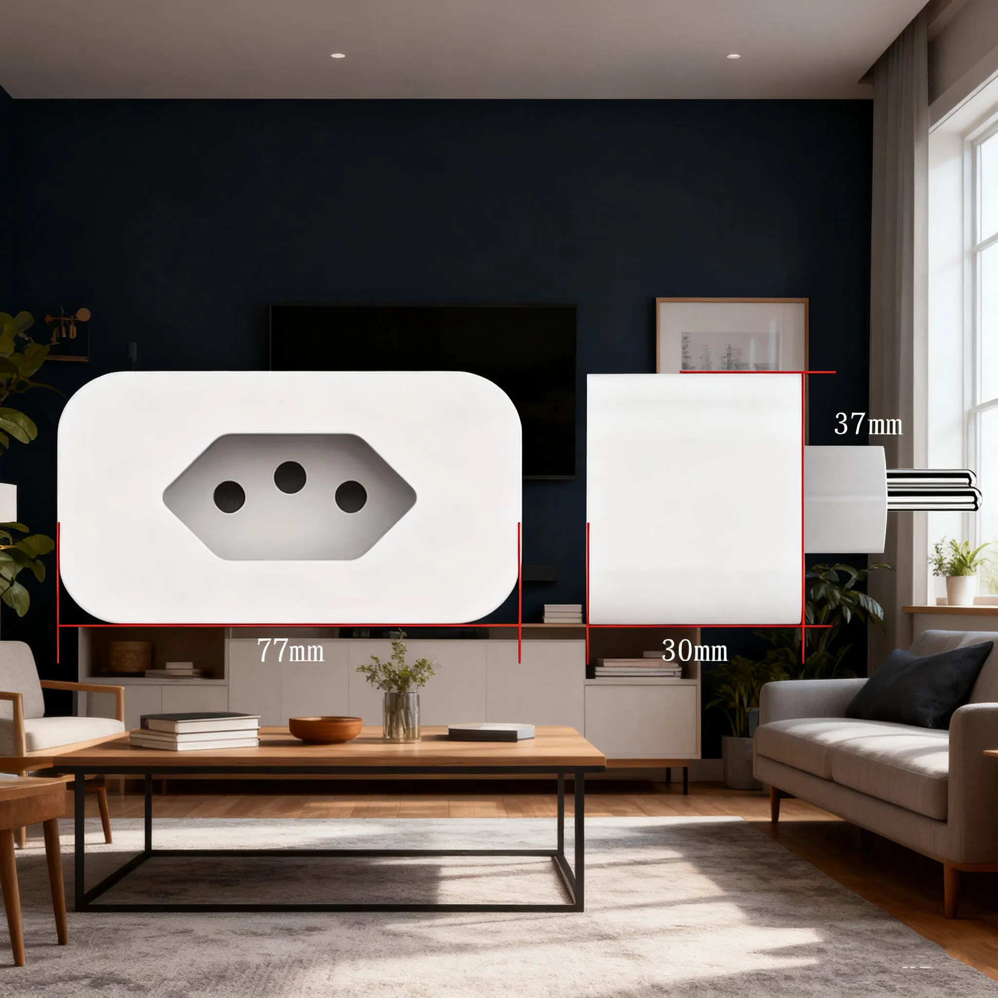 10A Tomada Inteligente WiFi Tuya Controle Remoto por Voz Brasil 240V - Monitor de Eletricidade em Tempo Real, Temporizador de Segurança