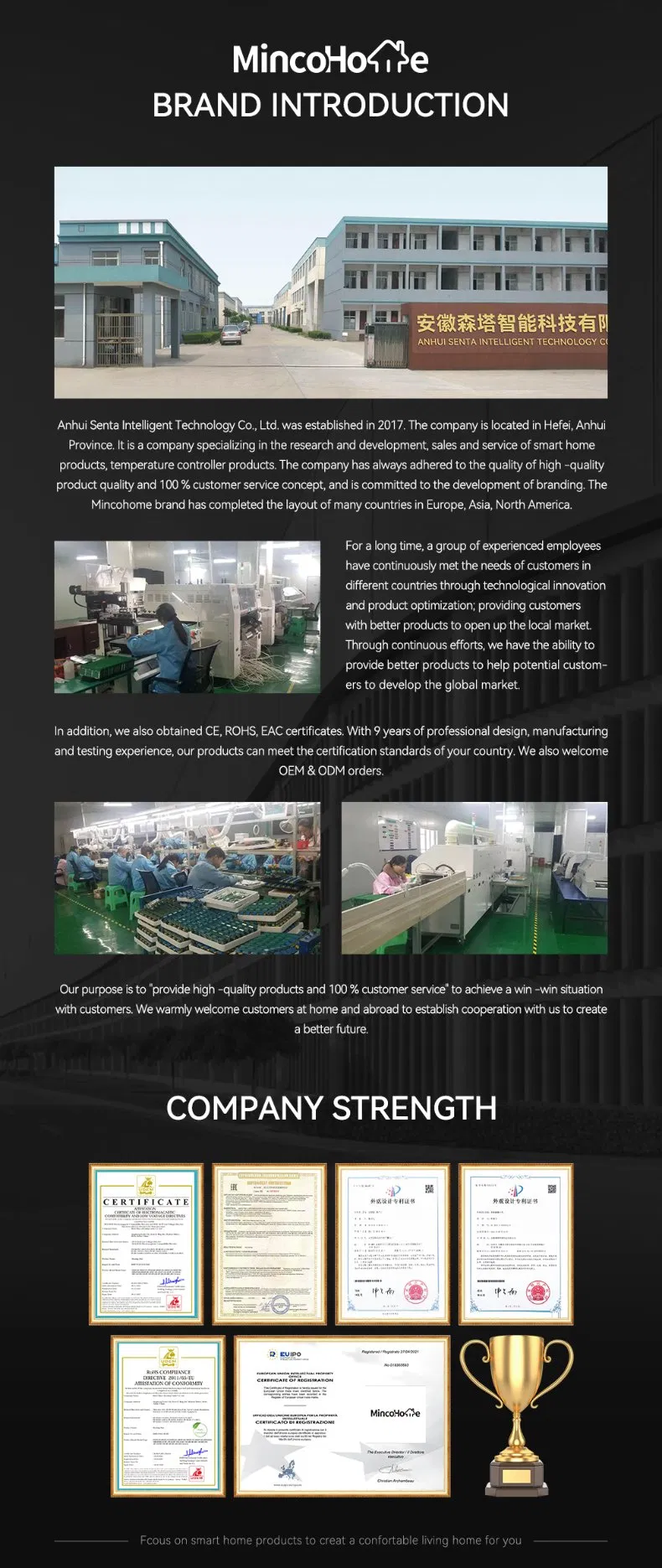 Linha de produção e laboratório de testes