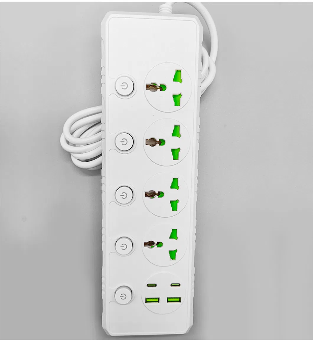 3000W Fitas de Energia Multi Plug de Alta Potência com 2 M Fio