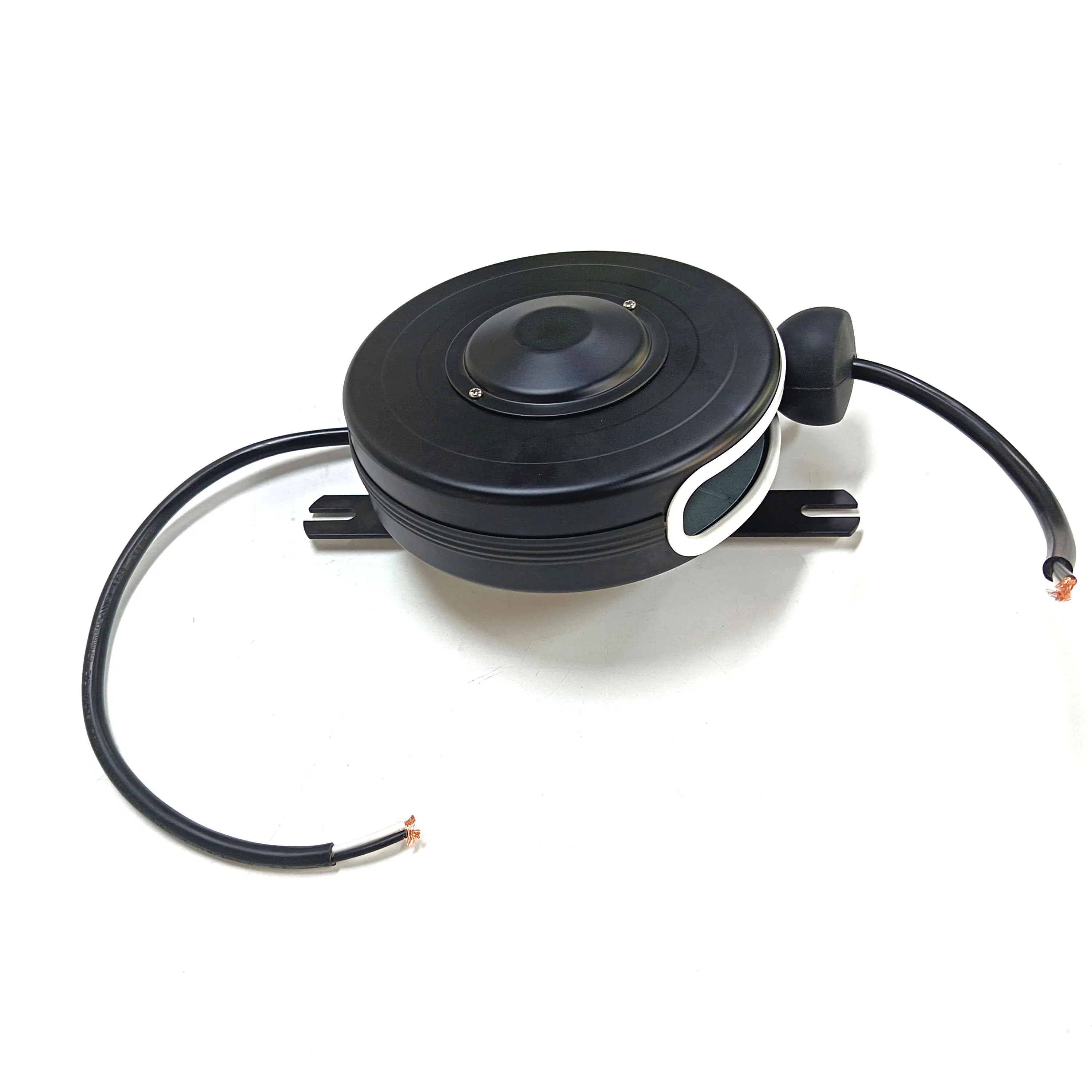 2m 2X16AWG Carretel de Cabo Retrátil Elétrico com Sistema de Bloqueio Automático e Tomada de Extensão com Fio de Energia