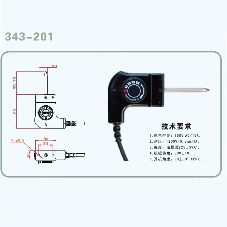 Equipamento de Cozinha Conector Elétrico Série de Acopladores de Regulação de Temperatura