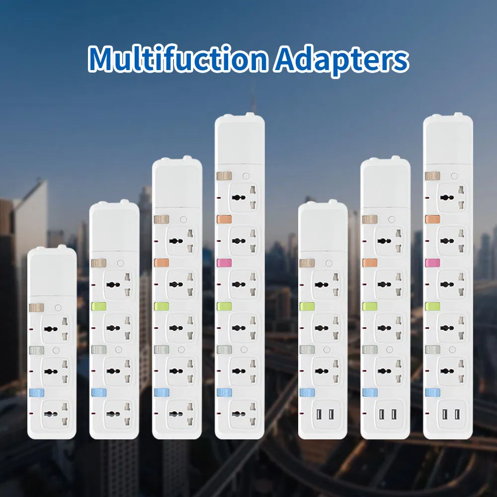 Adaptador de tomada universal em forma de T 3 com plugue do Reino Unido