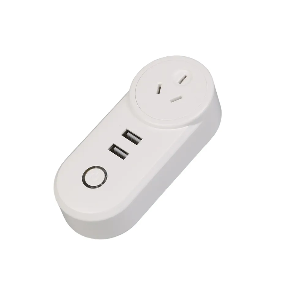 10A Tomada Inteligente Au Tuya com Portas de Carregamento USB Duplas