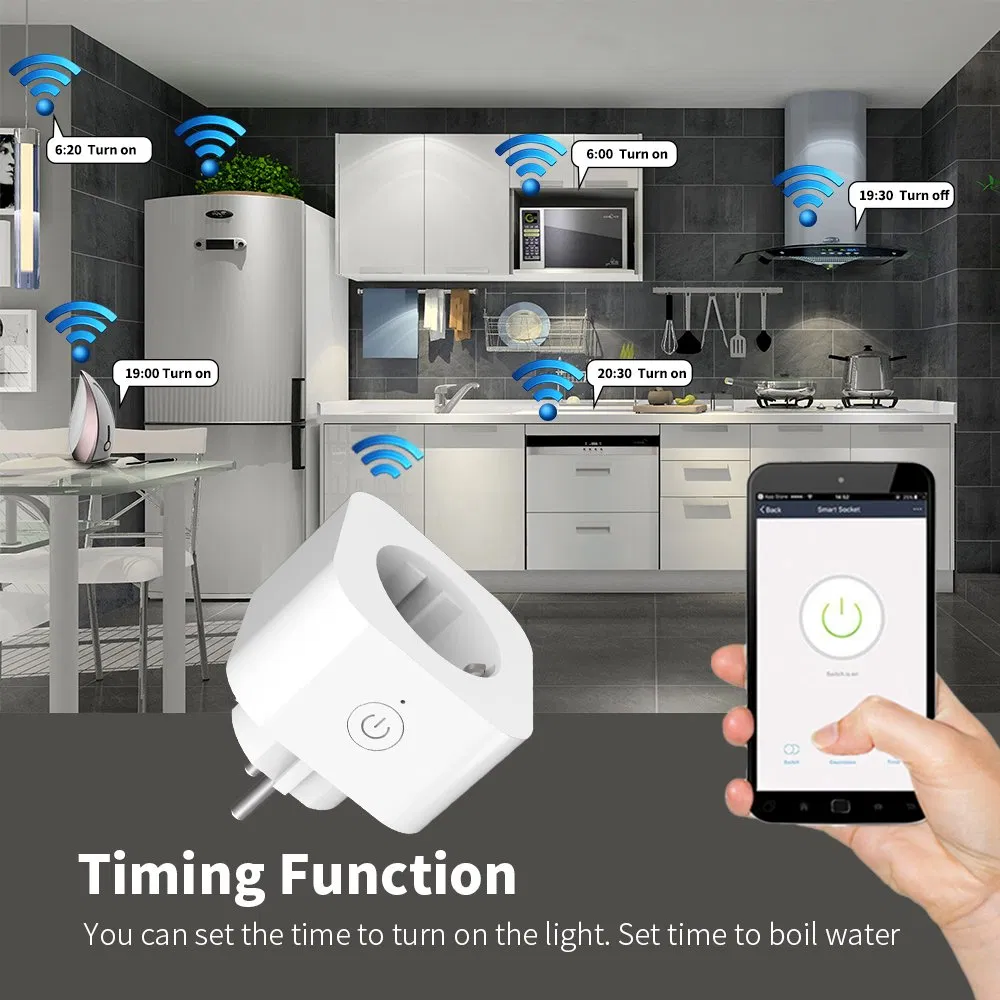Tomada de Parede Remota Minco Home Monitoramento de Energia Programação de Temporização Saída WiFi Tuya Plugue Inteligente