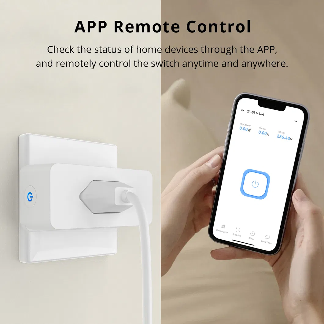 Plugue Inteligente Halolite Brasil com Controle de Medição de Energia pelo APP da Tuya ou Smart Life e Controle por Voz Google Amazon Alexa